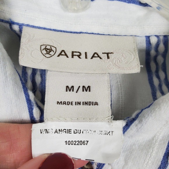 Ariat Womens Angie Button Up Western Shirt Embroidered Long Sleeve White Size M - Picture 10 of 13